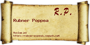 Rubner Poppea névjegykártya